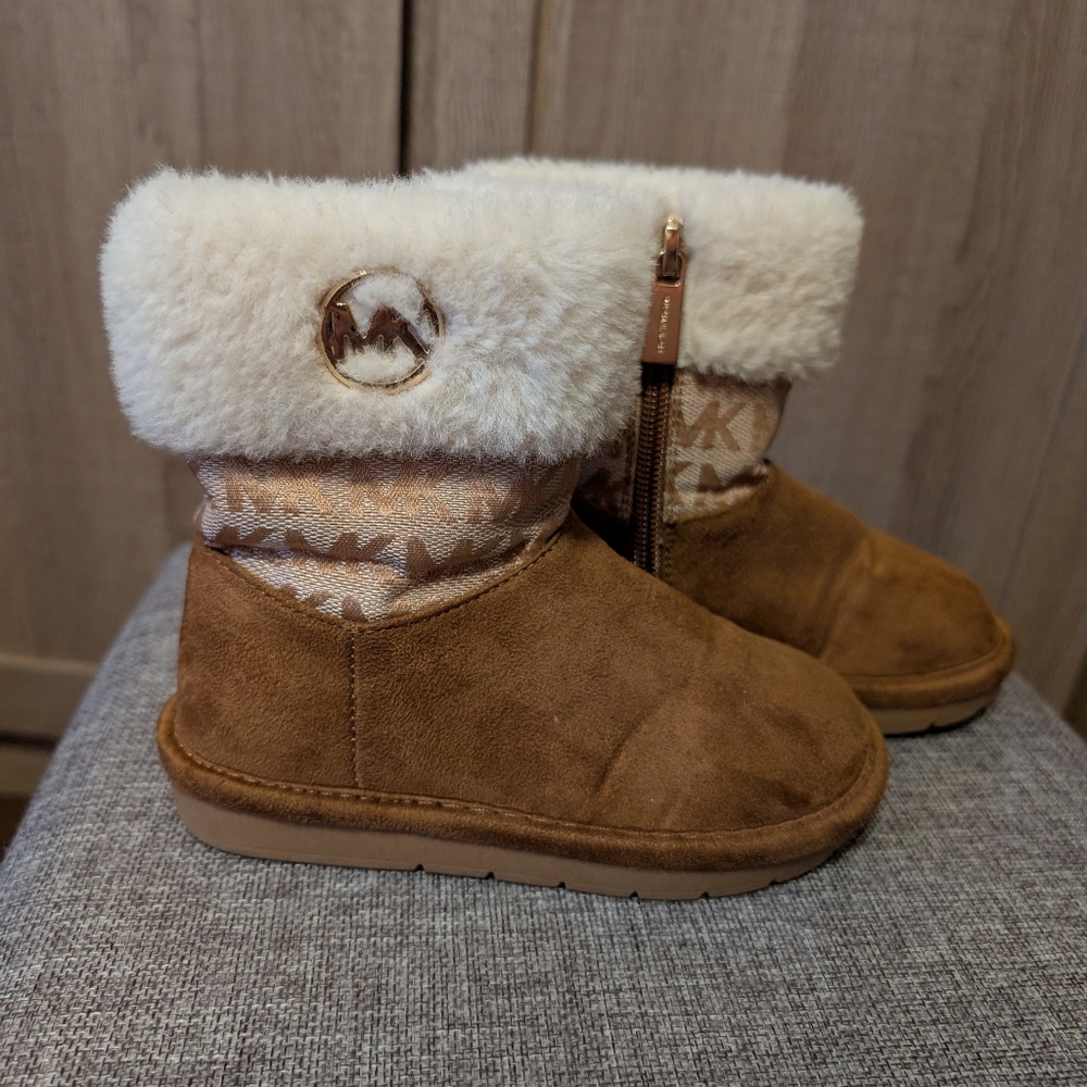 Michael Kors Brown and Cream Fur Boots